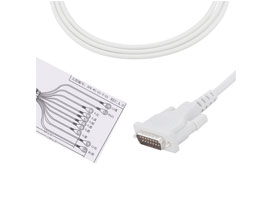 Connecteur de A1008-EE1 de câble d'ekg Compatible de Schiller de DB-15 10KΩ
