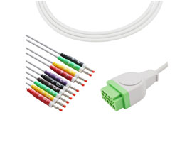 Câble EKG Compatible avec les soins de santé GE de A4030-EE0 banane IEC 10KΩ à 11 broches