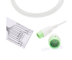 A1045-EE1 Compatible avec le câble EKG rond 12pin AHA Snap