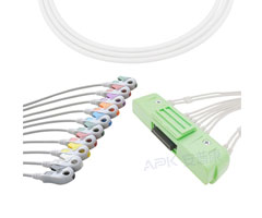 A2024-EE1 Nihon Kohden Compatible EKG câble 40P connecteur 20KΩ AHA agrafe