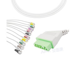 A2036-EE0 Nihon Kohden Compatible EKG câble 12 broches Nihon Kohden connecteur IEC pince