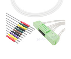 A3024-EE0 Nihon Kohden Compatible EKG câble 40P connecteur 20KΩ IEC Din3.0