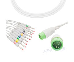 A4045-EE1 Compatible avec le câble EKG rond 12pin AHA banane