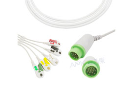 A5122-EC0 GE health> corométrie Compatible une seule pièce câble ECG 5 fils 10KΩ, IEC 12pin