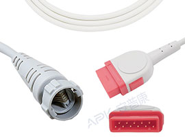Câble adaptateur IBP Compatible avec les soins de santé GE de A0705-BC06 avec connecteur Medex/Argon