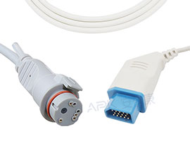 Câble adaptateur IBP Compatible Nihon Kohden de A1411-BC02 avec connecteur BD