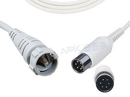 Câble IBP Compatible Mindray de A1318-BC12 6pin, avec connecteur Medex/Argon