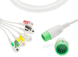 A510C-EC0 Comen Compatible une seule pièce 5 fils ECG câble pince, IEC 12pin
