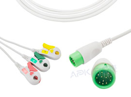 A310C-EC0 Comen Compatible une pièce 3-plomb ECG câble pince, IEC 12pin