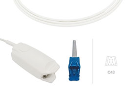 A0705-SA243PV capteur de pince à doigt adulte Compatible Datex Ohmeda avec OXY-F-UN de câble 100cm