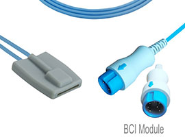 Capteur doux pédiatrique Compatible SpO2 de A1318-SP140PU Mindray avec le câble de 300cm rond 7-pin