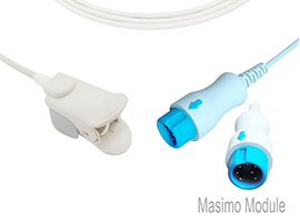 Capteur pédiatrique Compatible d'agrafe de doigt de A1315-SP140PV Mindray avec le câble 300cm rond 7