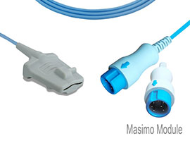 A1315-SA140PU Mindray Compatible adulte pointe souple capteur avec 300cm câble rond 7 broches