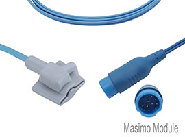 A1315-SI105PU Mindray Compatible infantile doux SpO2 capteur avec 300cm câble rond 12 broches