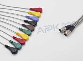A57HEC10IK ECG Holter câble 10 fils Snap,IEC
