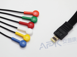 A59HEC06GK ECG Holter câble 6 fils Snap,IEC