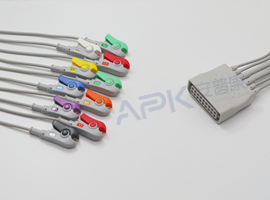 A60HEC10AQ ECG Holter câble 10 fils Snap,IEC